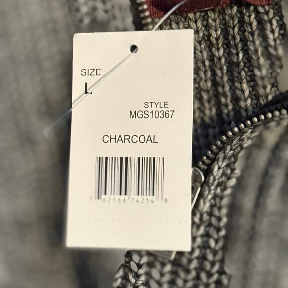 Alesbury 1/4 Zip Ribbed Pullover Sweater Charcoal Gray Men Large NWT - Picture 8 of 9